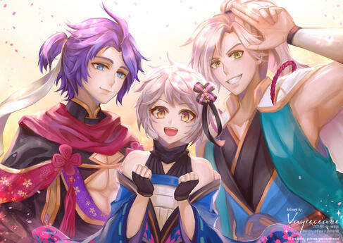 Shion, Akane, Shigure from Another Eden Shion, Akane, Shigure from Another Eden